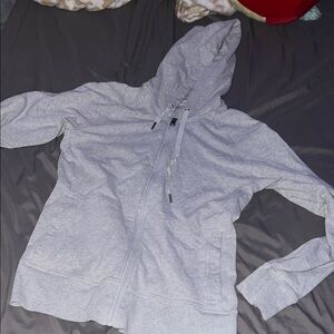 Lululemon Athletica Light Gray Zip-Up Hoodie